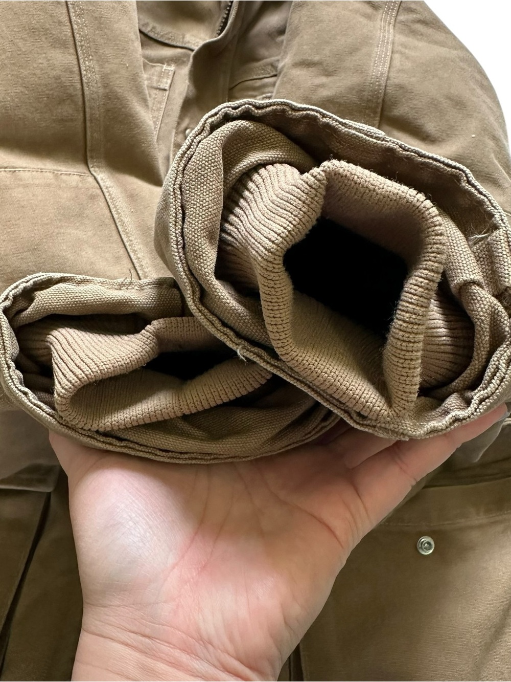 Carhartt Sandstone Rancher Coat Duck Canvas Quilted Lined Workwear 90’s Brown M - Picture 11 of 14